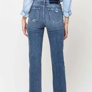 Flying Monkey Super High-Rise Straight Ankle Jeans Size: 29